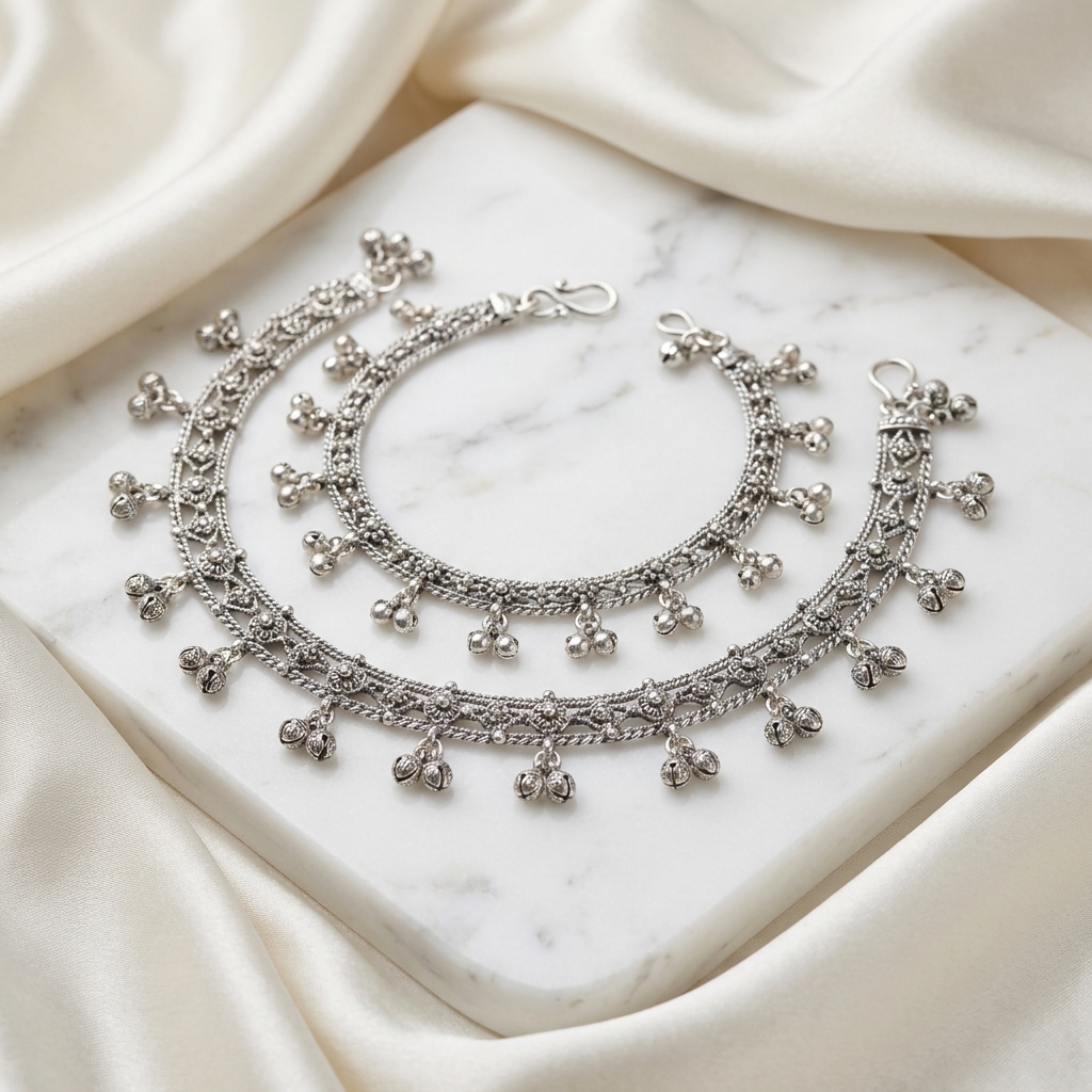 Silver Payal Anklet
